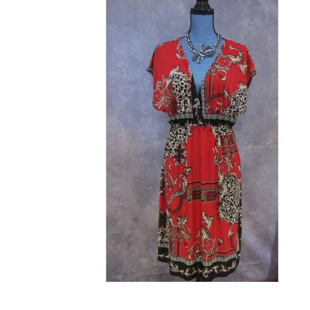 NWOT Extra Edition Red Black Dress Size 1X